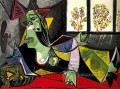 Femme allongee sur un divan Dora Maar 1939 cubiste Pablo Picasso
